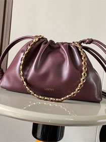 Loewe original lambskin medium flamenco purse A411FCR burgundy
