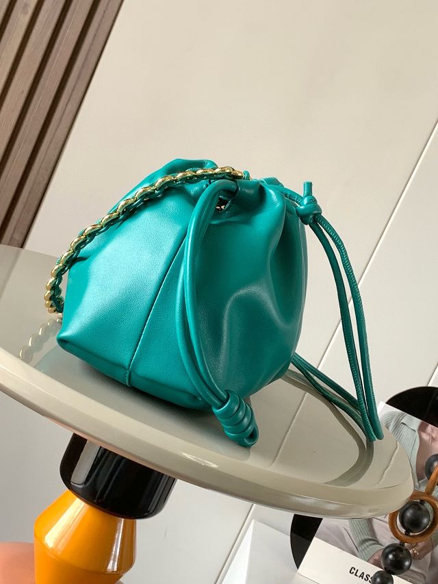 Loewe original lambskin medium flamenco purse A411FCR turquoise