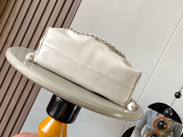 Loewe original lambskin medium flamenco purse A411FCR white