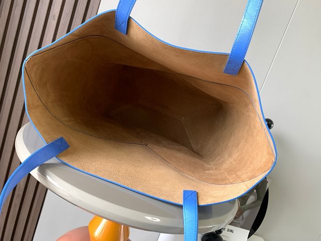 Loewe original calfskin large puzzle fold tote B933Q18 blue