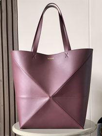 Loewe original calfskin large puzzle fold tote B933Q18 burgundy