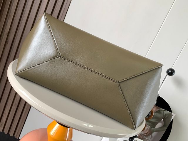 Loewe original calfskin large puzzle fold tote B933Q18 khaki green