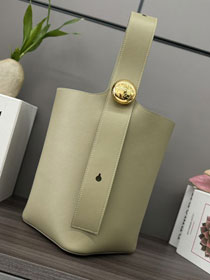 Loewe original calfskin medium pebble bucket BBMX02 olive