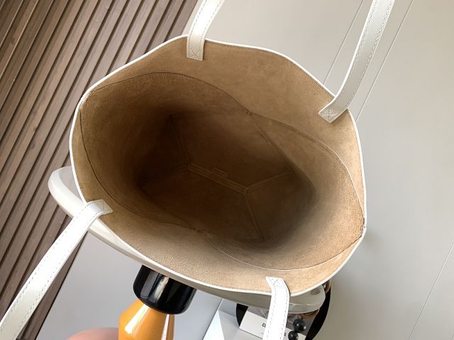 Loewe original calfskin medium puzzle fold tote A657G50 apricot&white