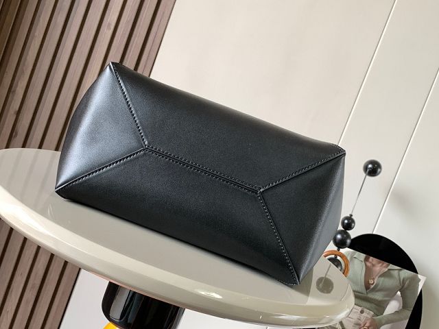 Loewe original calfskin medium puzzle fold tote A657G50 black