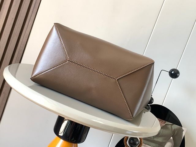 Loewe original calfskin medium puzzle fold tote A657G50 brown&green