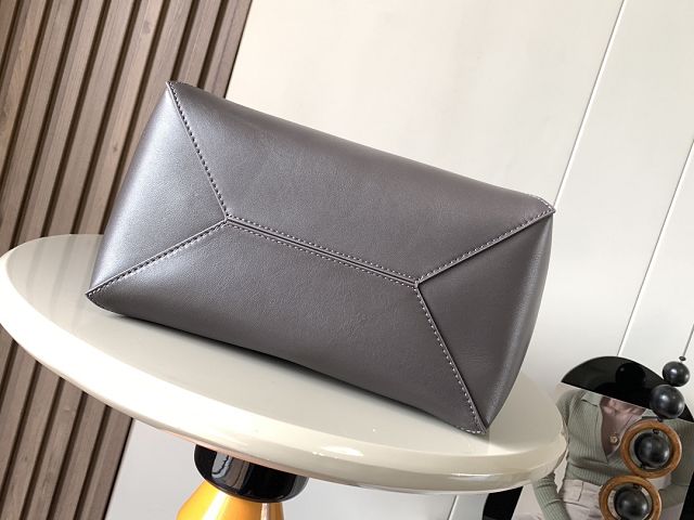 Loewe original calfskin medium puzzle fold tote A657G50 grey