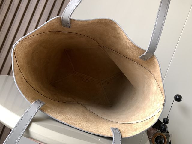 Loewe original calfskin medium puzzle fold tote A657G50 grey