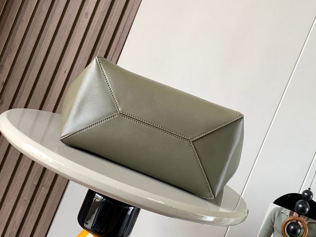 Loewe original calfskin medium puzzle fold tote A657G50 khaki green