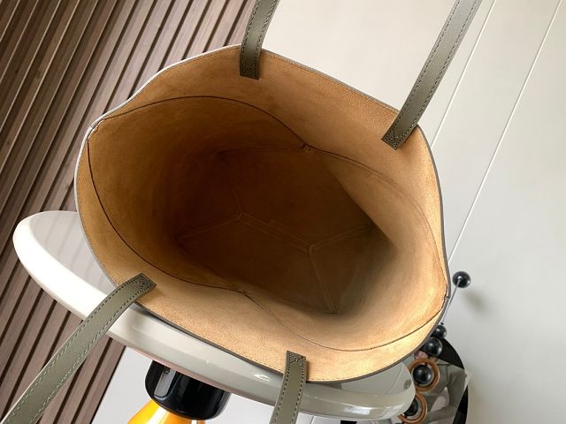 Loewe original calfskin medium puzzle fold tote A657G50 khaki green