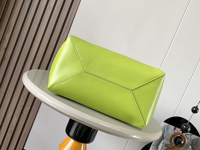 Loewe original calfskin medium puzzle fold tote A657G50 lemon green