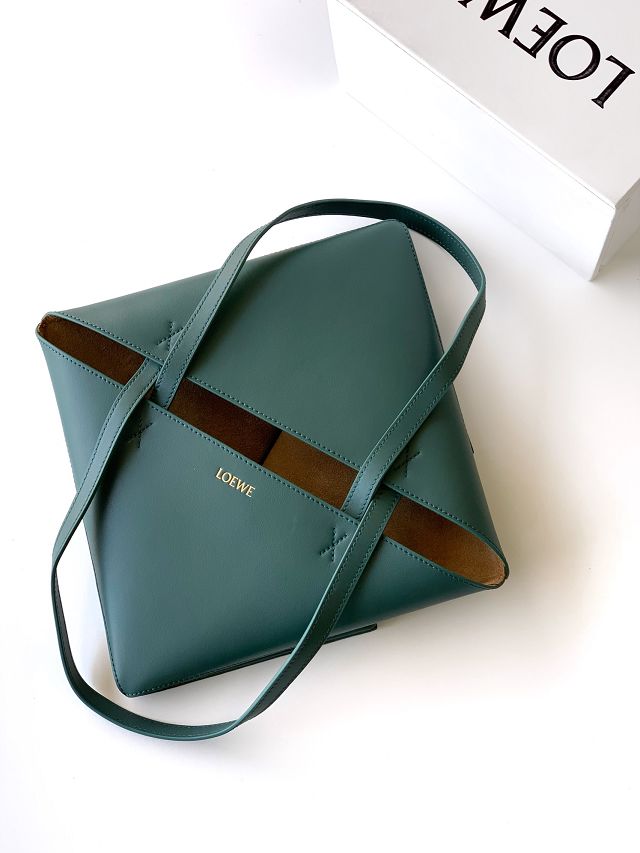 Loewe original calfskin medium puzzle fold tote A657G50 vetiver