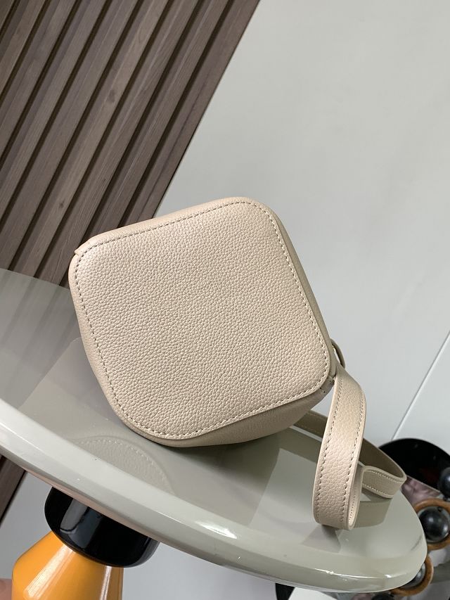 Loewe original calfskin mini pebble bucket BBMX01 sand