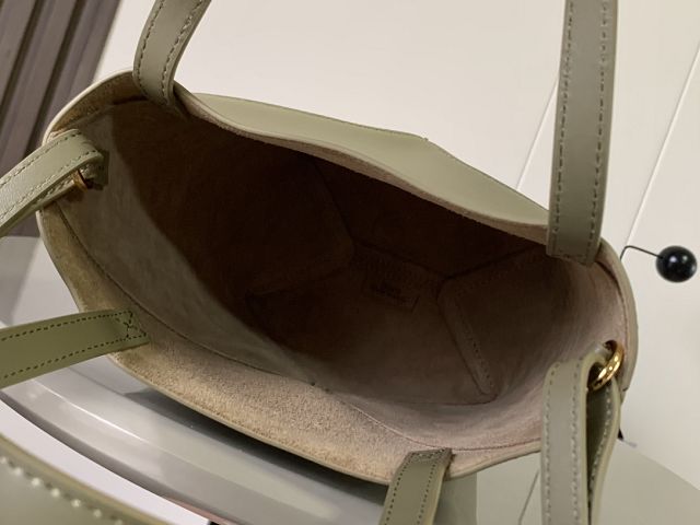 Loewe original calfskin mini puzzle fold tote A657V25 eucalyptus