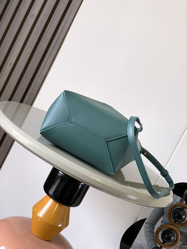 Loewe original calfskin mini puzzle fold tote A657V25 green