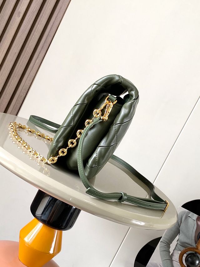 Loewe original lambskin medium goya puffer bag  A896P41 dark green