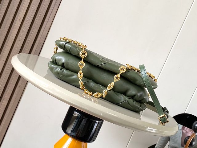 Loewe original lambskin medium goya puffer bag  A896P41 dark green