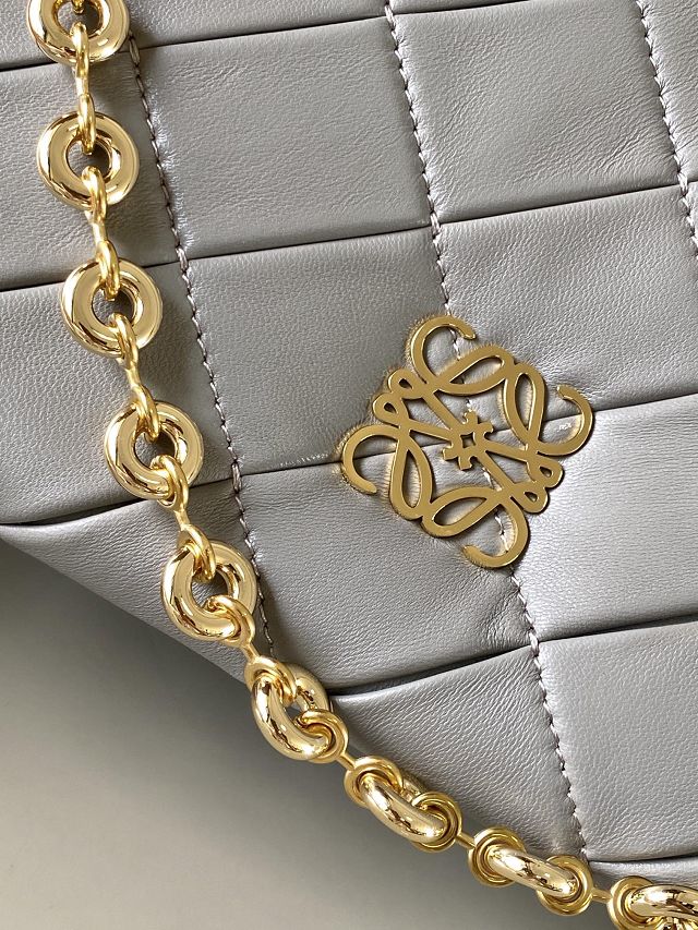 Loewe original lambskin medium goya puffer bag  A896P41 grey