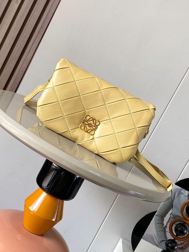 Loewe original lambskin mini goya puffer bag A896W56 yellow