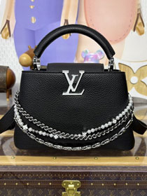 Louis vuitton original calfskin capucines BB M12346 black