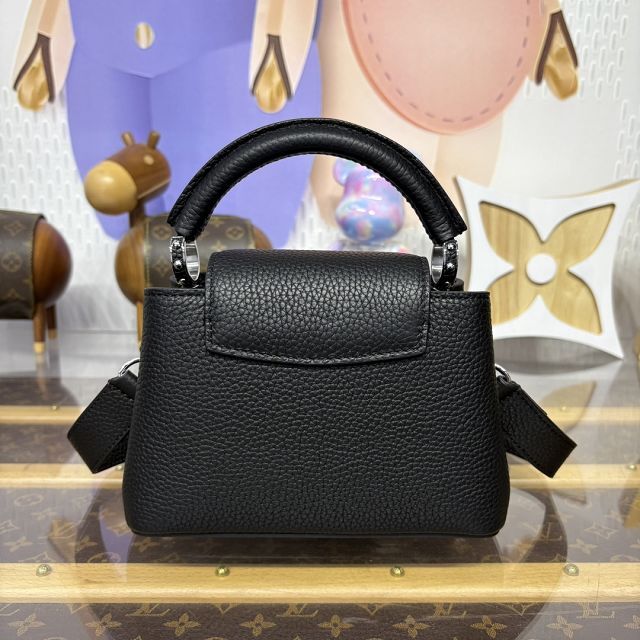 Louis vuitton original calfskin capucines mini M11908 black