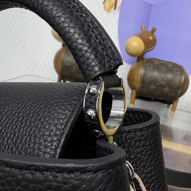 Louis vuitton original calfskin capucines mini M11908 black