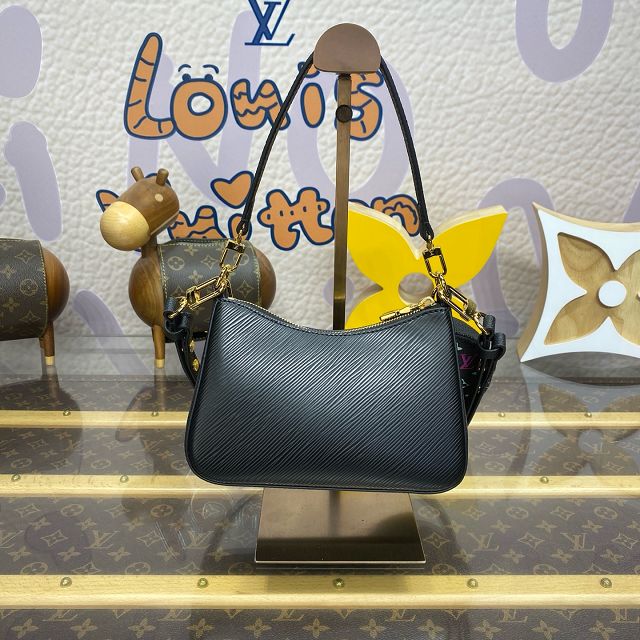Louis vuitton original epi leather marellini bag M13099 black