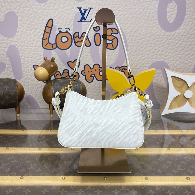 Louis vuitton original epi leather marellini bag M13100 white