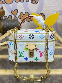Louis vuitton original multicolored canvas TM vanity pouch M13662 white