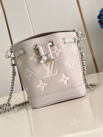 Louis vuitton original calfskin nano noe handbag M14224 grey