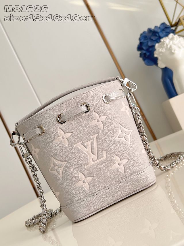 Louis vuitton original calfskin nano noe handbag M14224 grey