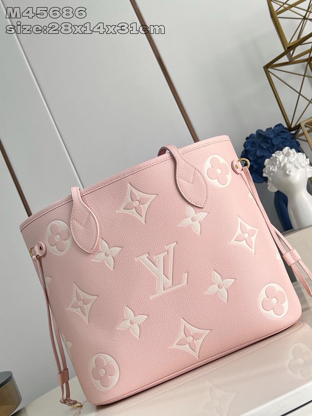 Louis vuitton original calfskin neverfull mm M14210 pink