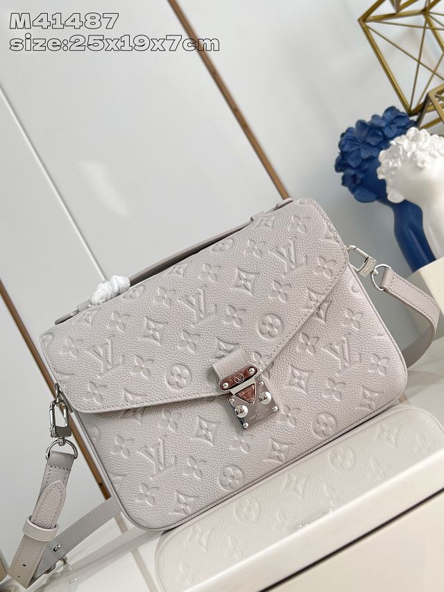 Louis vuitton original calfskin pochette metis M44881 grey