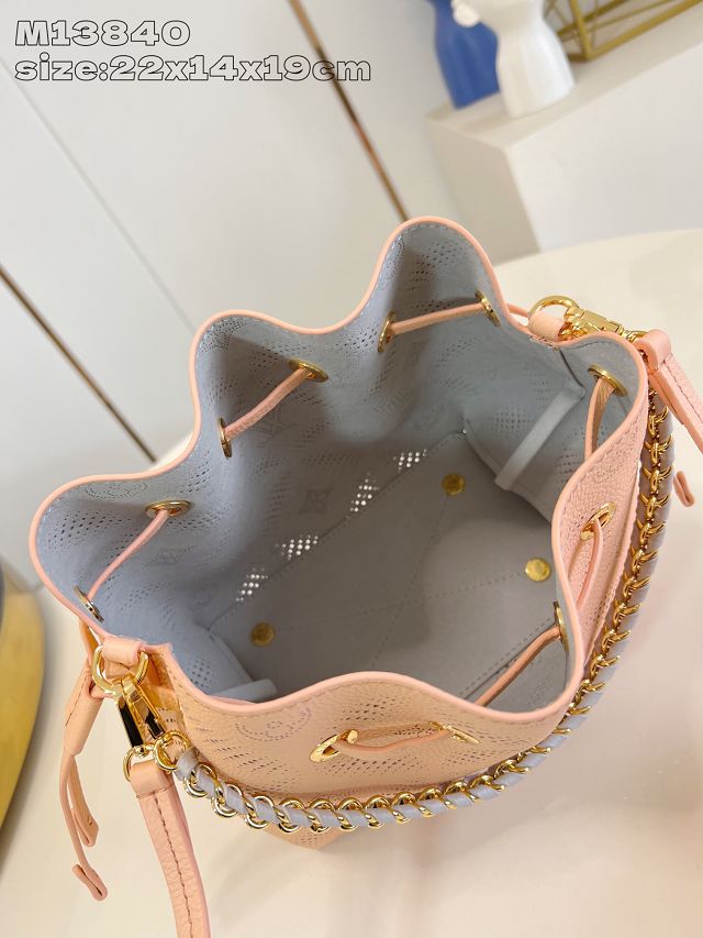 Louis vuitton original mahina leather bella bucket bag M13840 pink