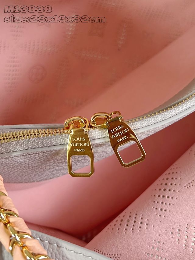 Louis vuitton original mahina leather bella tote bag M13838 grey