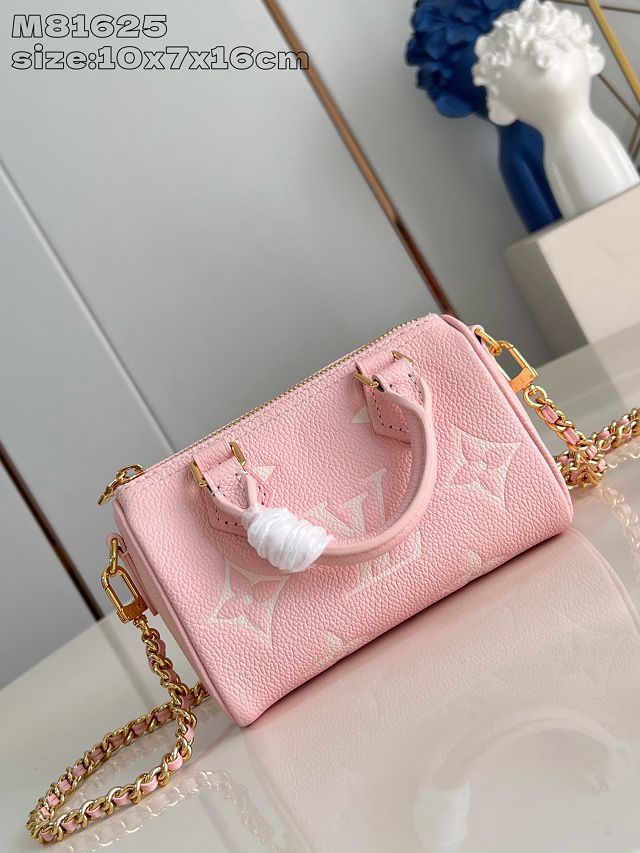 Louis vuitton original monogram calfskin nano speedy M14226 pink