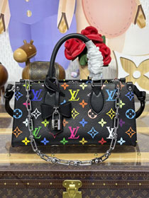 Louis vuitton original multicolored canvas TM onthego east west M13260 black