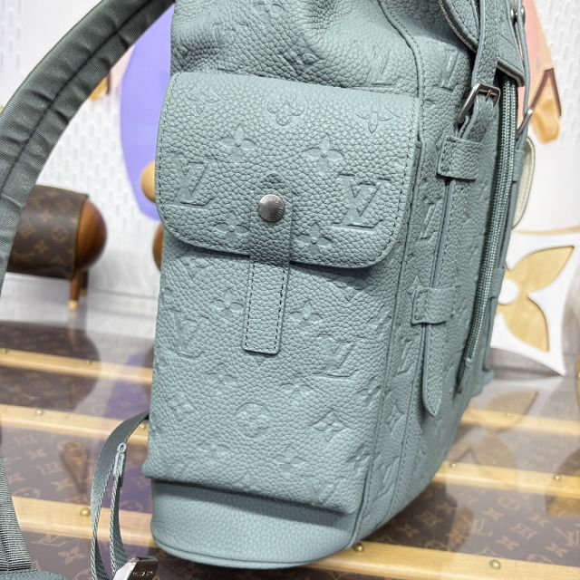 Louis vuitton original calfskin christopher backpack MM M13863 water green