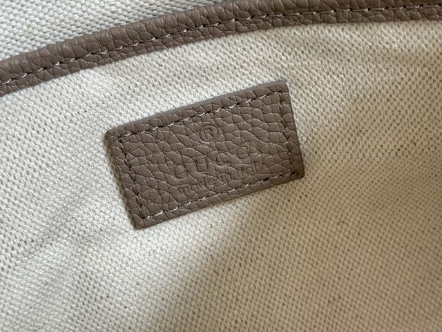 GG original calfskin emblem medium shoulder bag 815277 taupe