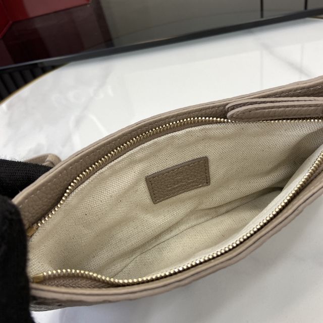 GG original calfskin emblem super mini bag 815278 taupe