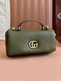 GG original calfskin milano mini top handle bag 806017 green