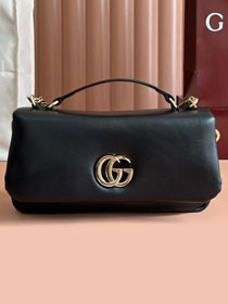 GG original calfskin milano small top handle bag 806016 black