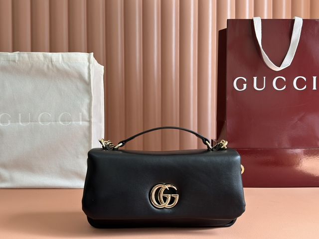 GG original calfskin milano small top handle bag 806016 black