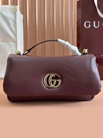 GG original calfskin milano small top handle bag 806016 bordeaux