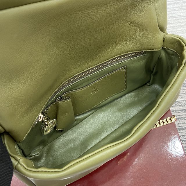 GG original calfskin milano small top handle bag 806016 green