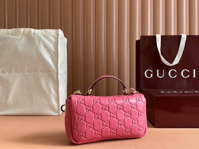 GG original lambskin milano mini top handle bag 806017-2 pink