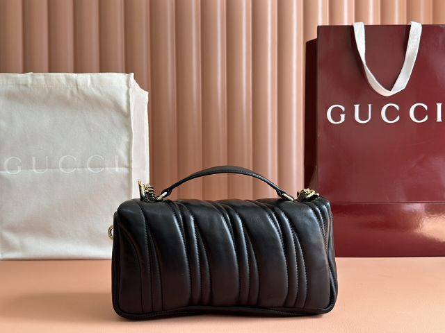 GG original lambskin milano small top handle bag 806016 black