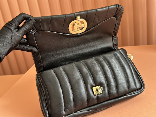 GG original lambskin milano small top handle bag 806016 black