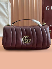 GG original lambskin milano small top handle bag 806016 bordeaux