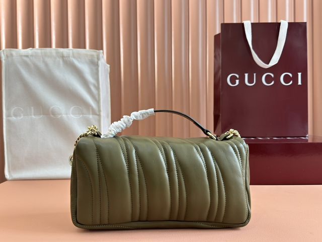 GG original lambskin milano small top handle bag 806016 green